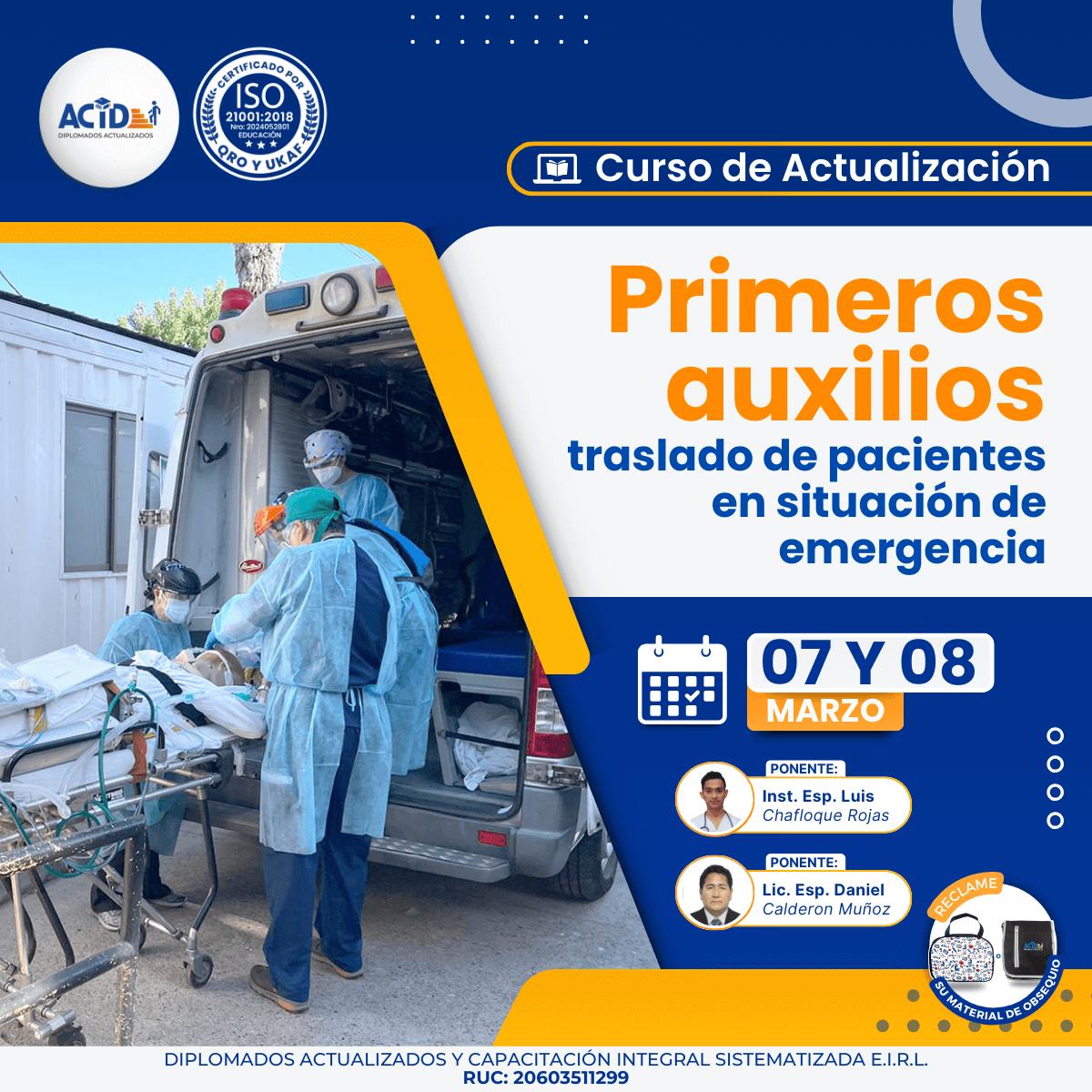01 Primeros auxilios y traslado de pacientes en situación de emergencia